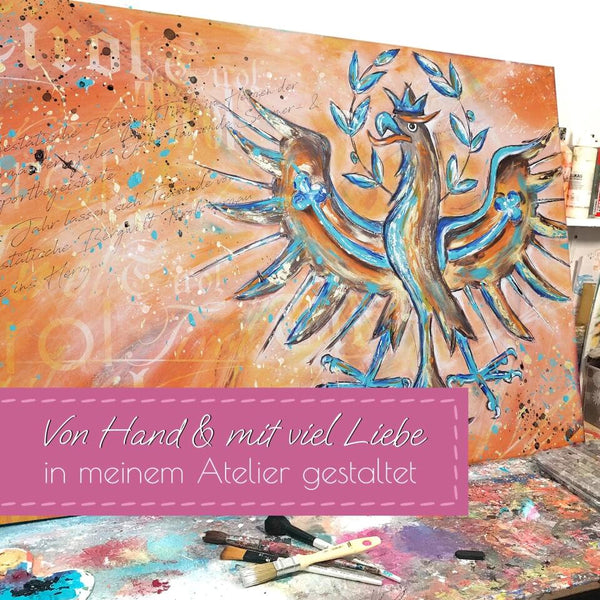 Kunst Gemälde "Tiroler Adler" ♡ Wandbild auf Leinwand aus Tirol